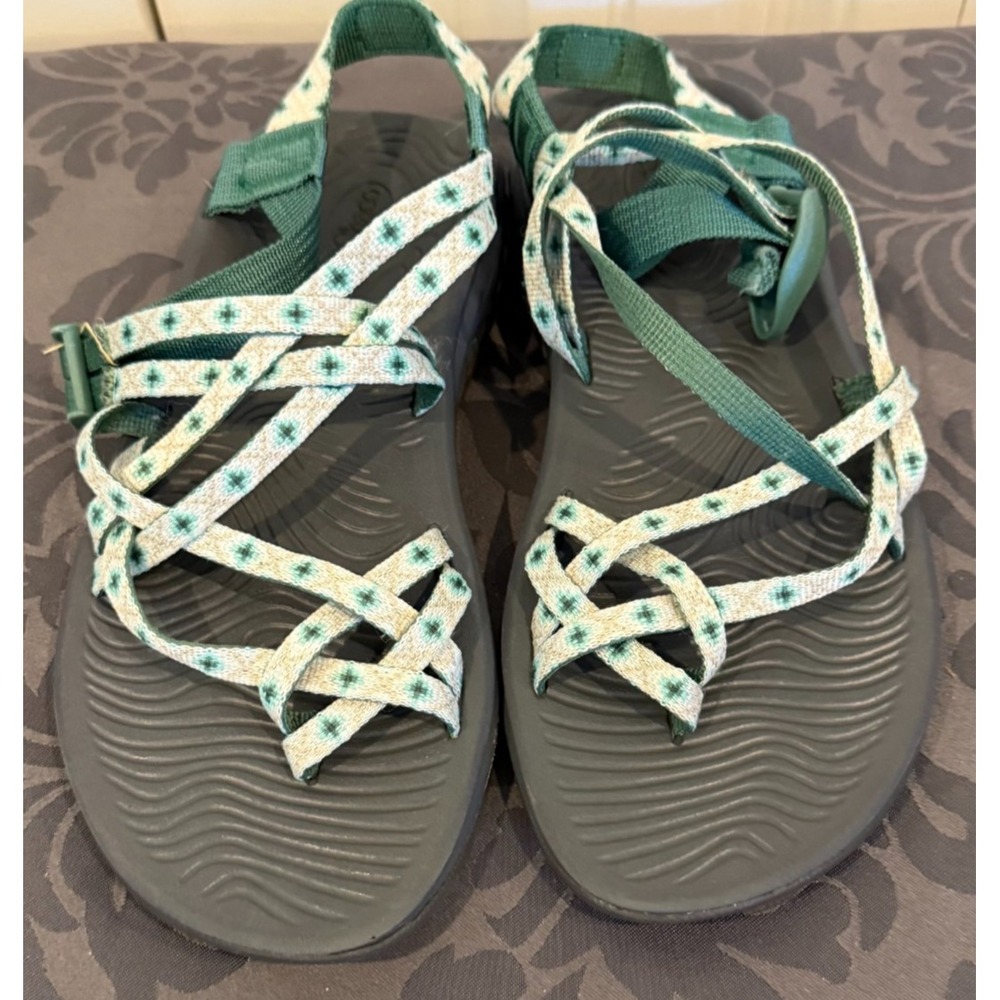 Chaco Z/2 Classic Women's W10 Floral Green Teal Strappy Hiking Sandals - Picture 2 of 10